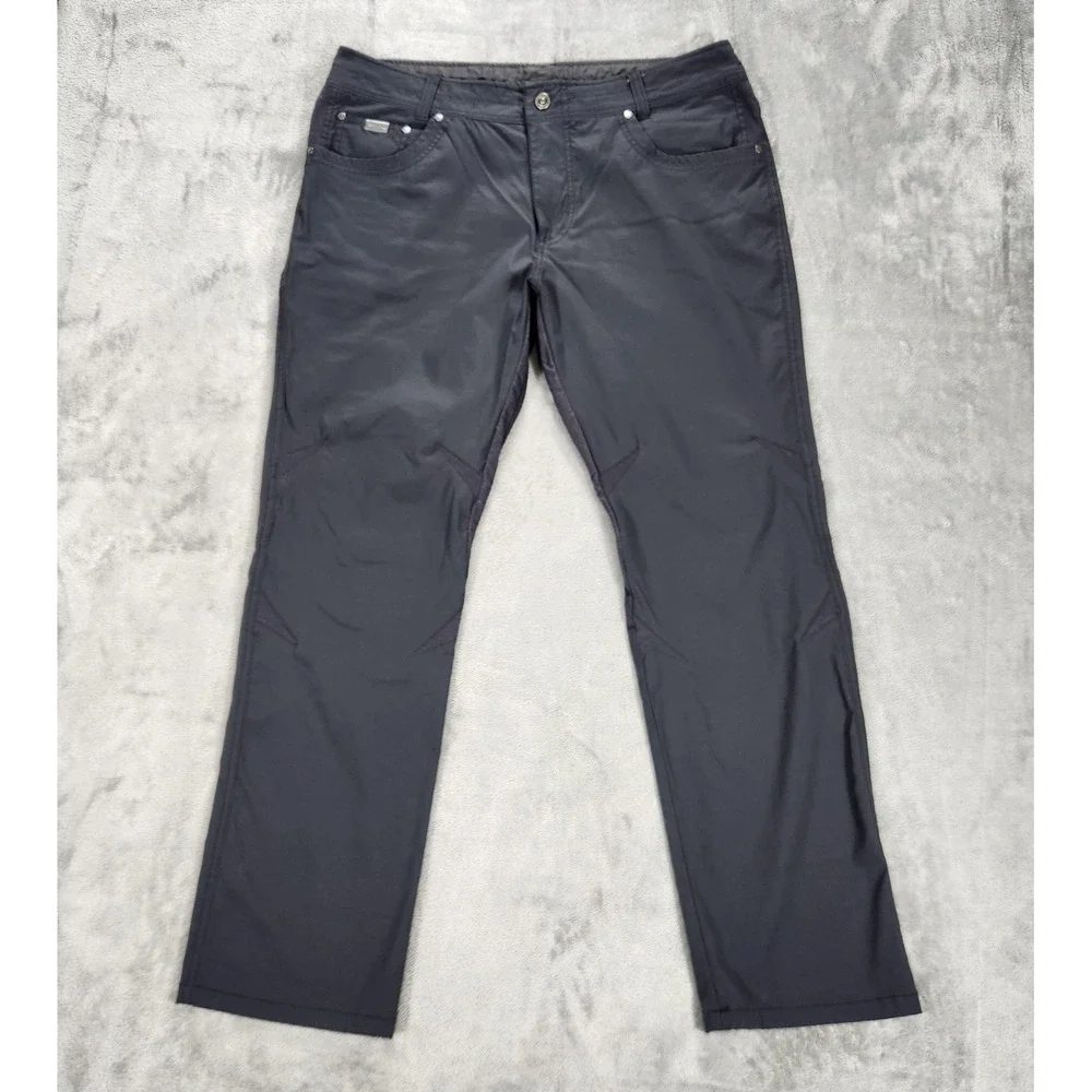 Kuhl Pants Mens 38x30 Renegade Aktion Gray Stretch Nylon Hiking Zip Pocket